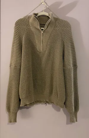 Shein knit quarter-zip sweater  thumbnail 1