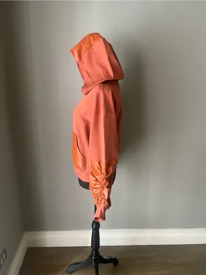 NOLI Burnt Orange Vegan Leather Hoodie thumbnail 6
