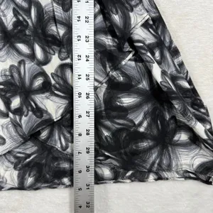 Alice + Olivia Silk Spandex Abstract Floral Dress Black White C107648672 Size S thumbnail 5