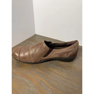 Clarks Bendables Ashland Alpine Brown Leather Slip On Loafers Womens 9M thumbnail 4