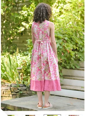 April Cornell Pink Floral Sleeveless Dress thumbnail 6