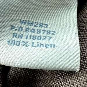 Boden 100% Linen Wide Leg Pants Drawstring Ankle Summer Casual Brown 14L 38"x34" thumbnail 4