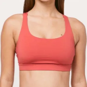 Lululemon Orange Energy Sports Bra Sz 6 thumbnail 1