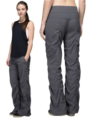Y2K Lululemon Studio Pant Women's 4 Soot Light Gray Active Athletic Workout Gym thumbnail 2