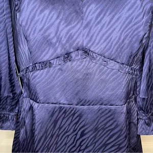 Collective Concepts Zebra Jacquard Mini Dress Satin Blue M thumbnail 5