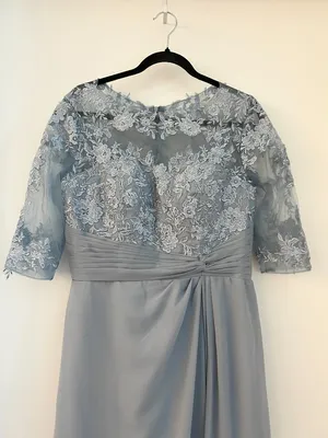 Make You Pretty More Lace A-Line Wedding Formal Gown in Light Blue Size 12 NWT thumbnail 4