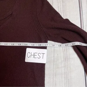 Free People Criss Cross Sweater Tunic Top‎ Split Hem Bell Sleeve Wine Size Small thumbnail 11