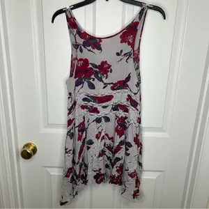 Free People Grey Floral Voile and Lace‎ Trapeze Slip Dress Size S thumbnail 3