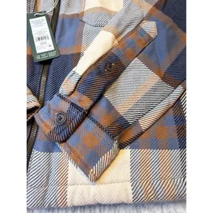 Alpine Design Sherpa Lined Plaid Flannel Jacket Women's XS Blue Brown Tan‎ NWT thumbnail 5