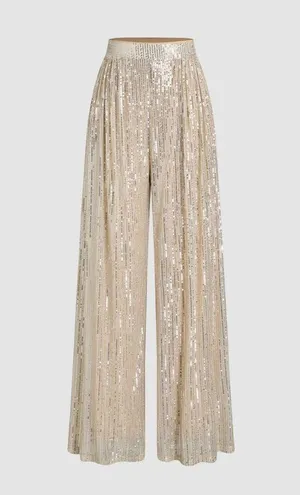 Cider SEQUINS MID WAIST STRAIGHT LEG TROUSERS thumbnail 2