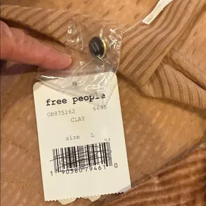 NEW Womens Free People Tan Corduroy Teddy Jacket L thumbnail 6