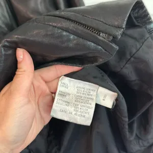 Nine West Vintage 100% genuine leather zip front jacket M thumbnail 5