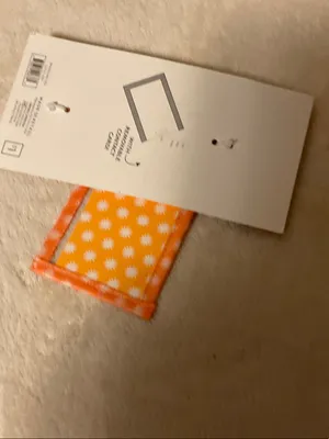 Orange Floral Travel Bag Tag with Pink Loop thumbnail 2