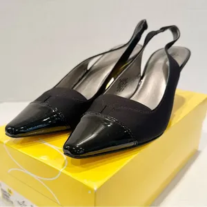 Joan & David Luxe CJDameka Slingback Pump Women's 9‎ Black Fabric Upper NEW thumbnail 1