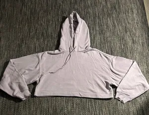 Alo Yoga Bae Hoodie Cropped Purple Size Large thumbnail 1