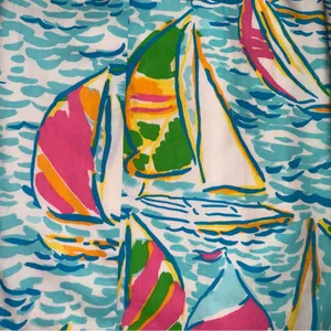 Lilly Pulitzer Franco Dress in You Gotta Regatta Ruffle Back Tie Strapless Dress thumbnail 8