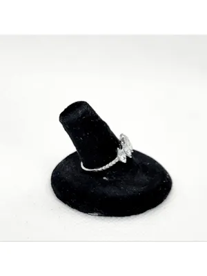Silver Tone Marquise Cut CZ Ring Size 6 75 thumbnail 3