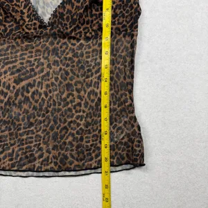 Edikted Leopard Print Sheer Mesh Tank Top Women’s Medium Y2K NWT thumbnail 7