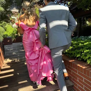 Boutique prom dress hot pink thumbnail 5