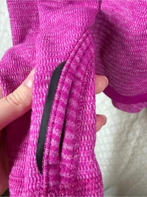 Lululemon Pink Space Dye Long Sleeve Ribbed Base Runner Top thumbnail 4