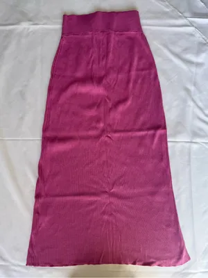 Free People x Revolve Pink Skyline Ribbed Midi Skirt Size XS thumbnail 5