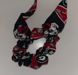 University of Georgia scrunchie with a bow thumbnail 2