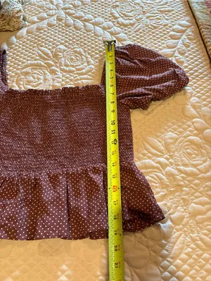 J.Crew Squareneck Smocked Cotton Voile Top Sable/white women’s M thumbnail 8