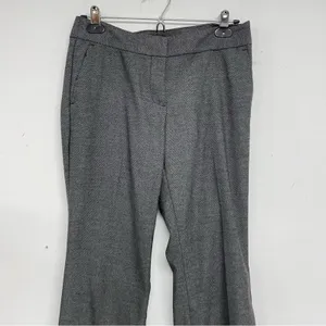 Ann Taylor Grey Wide Leg Dress Pants Trousers Womens 0P High Rise Slacks thumbnail 4