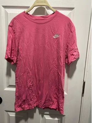Nike Pink Short Sleeve Logo Tee - Women's thumbnail 1