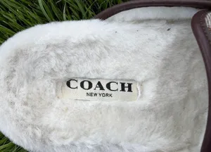 Coach Brown Fur Lined Slippers 6 thumbnail 2
