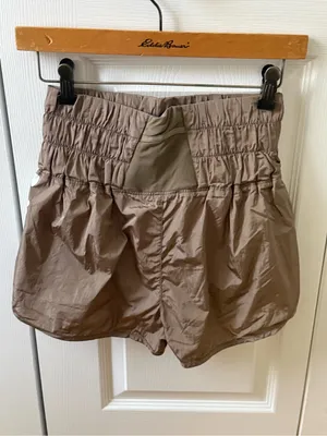Free People Movement The Way Home Shorts in Mushroom thumbnail 3