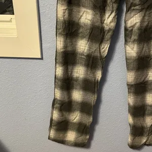 Aeropostale Plaid Flannel Lounge Sleep Pants Black Gray White XS thumbnail 10
