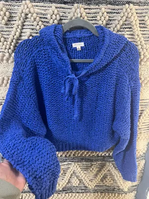 Pilcro Anthropologie Blue Knitted Sweater thumbnail 1