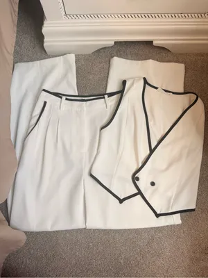 12th Tribe White and Black Pant Set thumbnail 7