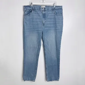 Abercrombie & Fitch The 90s Straight‎ Ultra High Rise Size 35/20 Minimalist thumbnail 2