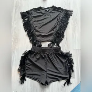 Black Fringe Women's‎ Shorts thumbnail 4