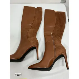 Womans Stiletto Otk Boots Size 9 Brown 1/4 Zip Pointed Toe NWOT thumbnail 4