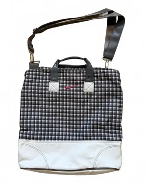 Vintage Nike Brassie Tote Bag Golf Shoe Plaid Shoulder Strap Mesh Pocket Women thumbnail 1