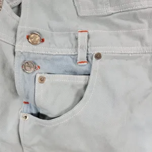 No Excuses Womens Overalls Cut Off Shorts S Blue Light‎ Wash Denim thumbnail 7