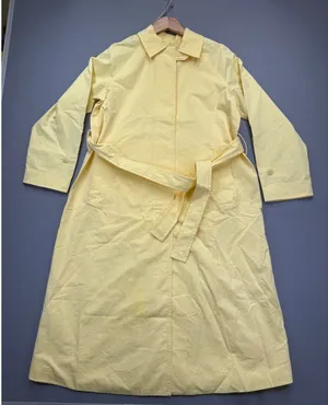 Madewell Yellow Cotton Blend Belted Trench Coat N0885 Womens‎ Size Small NWT thumbnail 1