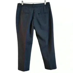Zara Woman Navy Blue‎ Pin Dot Stripes Business Casual Pants Size M thumbnail 2