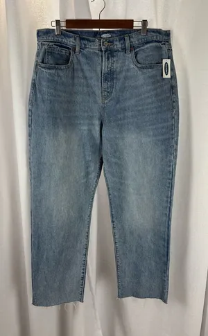 Old Navy US Women's Plus Sz 16 Higher‎ High-Rise Raw Hem Cropped Jeans NEW thumbnail 1