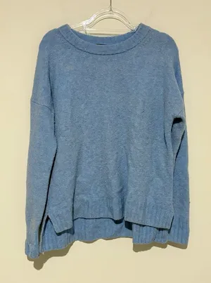 J‎ crew wool alpaca Soft Women's Crewneck Sweater blue size small thumbnail 1