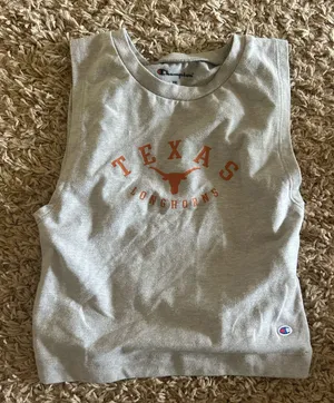 Champion Gray UT Texas Longhorns Cropped Tank thumbnail 1