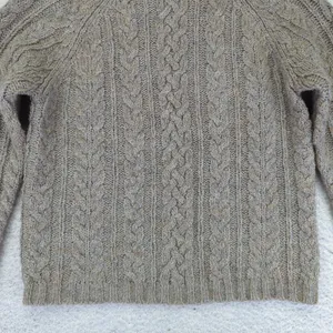 Vintage North Crest Cable Knit Mock Neck Sweater Womens Small Tan Acrylic‎ Wool thumbnail 4