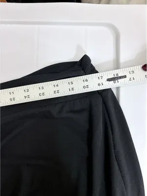 Faded Glory Women’s XXL 2X Black Asymmetrical Pull-On Maxi Skirt Stretch Knit thumbnail 5