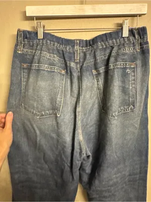 RAG & BONE Miramar Knit High Rise Wide Leg Jeans thumbnail 4