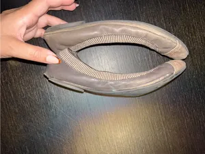 Tory Burch Bronze Metallic Cap-Toe Brown Ballet Flats thumbnail 5