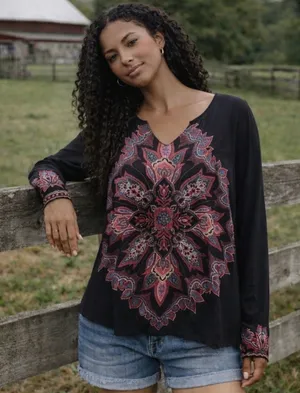 Lucky Brand Women's Boho Top Size‎ XL thumbnail 1