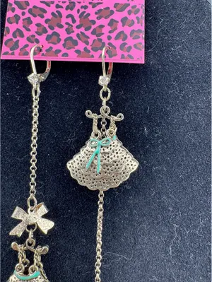 Betsey Johnson Gold Tone Asymmetrical Dress and Shoe Dangle thumbnail 4